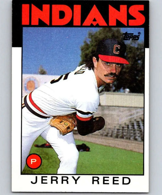 1986 Topps #172 Jerry Reed EX Excellent Cleveland Indians Baseball Card - Baseball Card Single