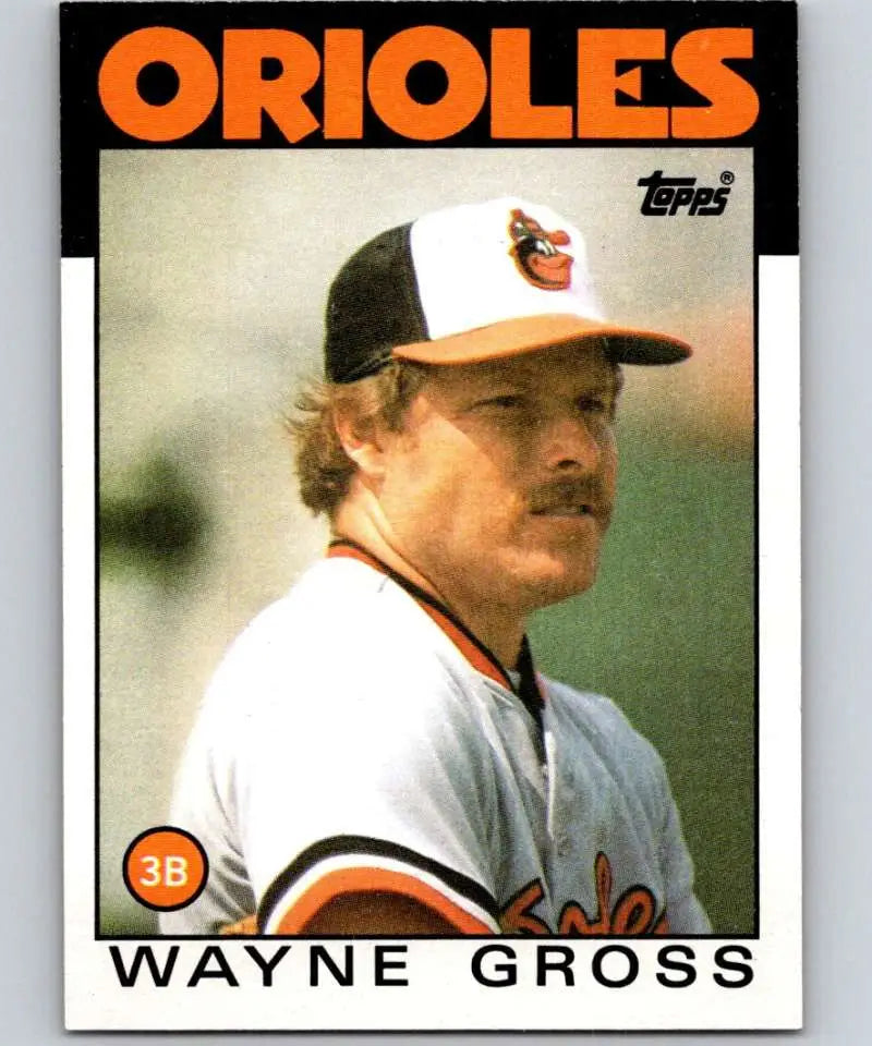 1986 Topps #173 Wayne Gross EX Excellent Baltimore Orioles Baseball Card - Baseball Card Single