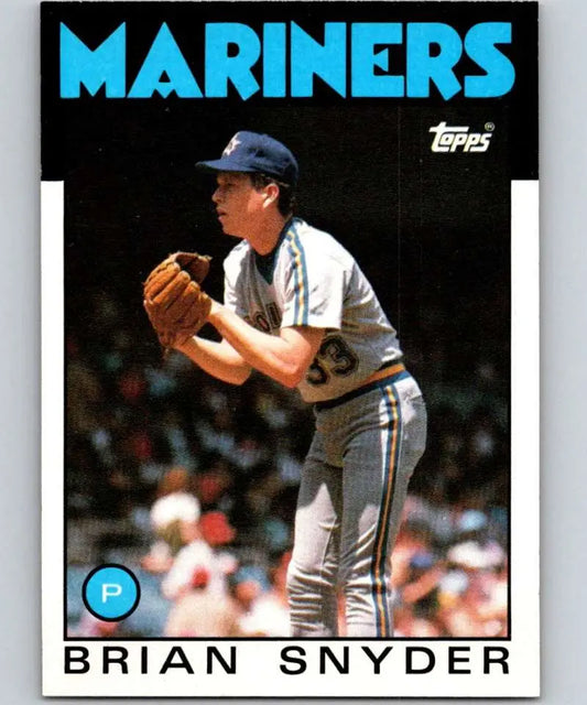 1986 Topps #174 Brian Snyder EX Excellent Seattle Mariners Baseball Card - Baseball Card Single