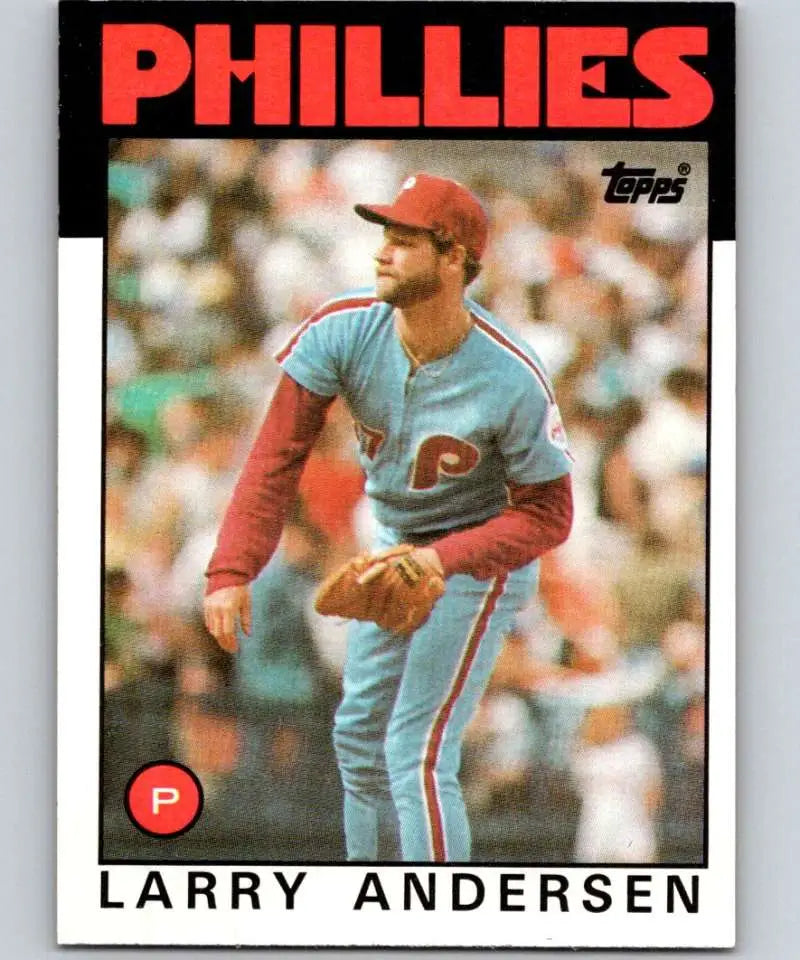 1986 Topps #183 Larry Andersen EX Excellent Philadelphia Phillies Baseball Card - Baseball Card Single