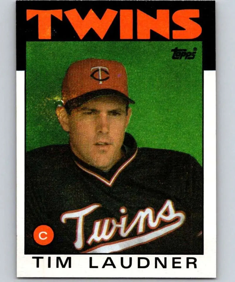 1986 Topps #184 Tim Laudner EX Excellent Minnesota Twins Baseball Card - Baseball Card Single