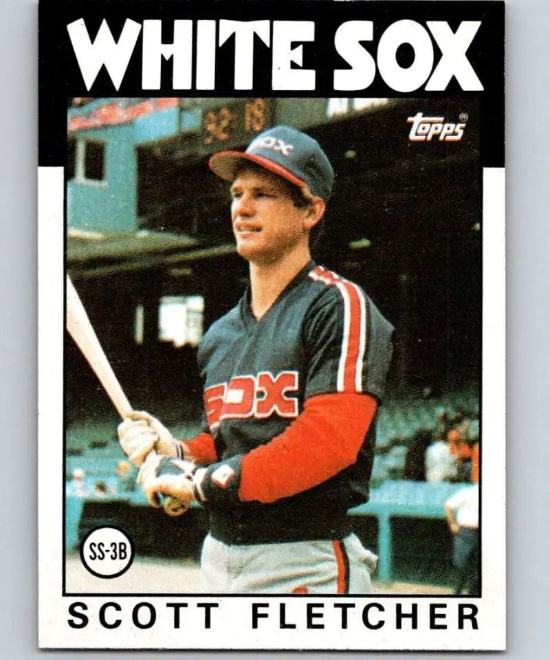 1986 Topps #187 Scott Fletcher EX Excellent Chicago White Sox Baseball Card - Baseball Card Single