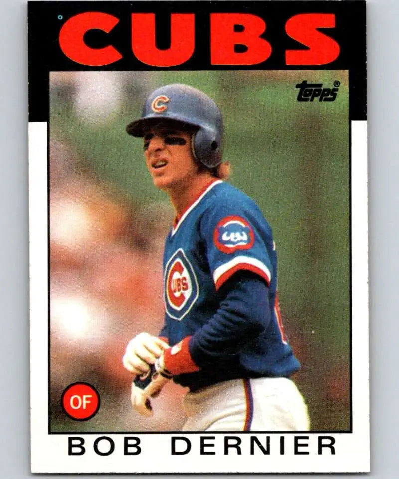 1986 Topps #188 Bob Dernier EX Excellent Chicago Cubs Baseball Card - Baseball Card Single