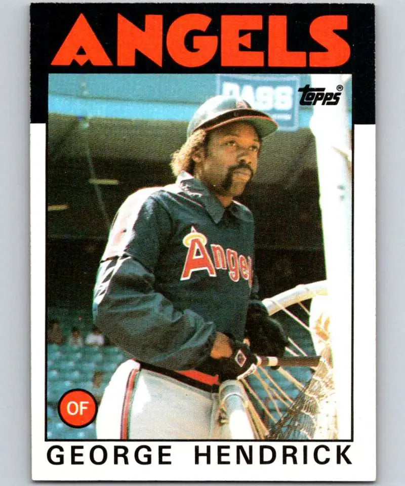 1986 Topps #190 George Hendrick EX Excellent California Angels Baseball Card - Baseball Card Single