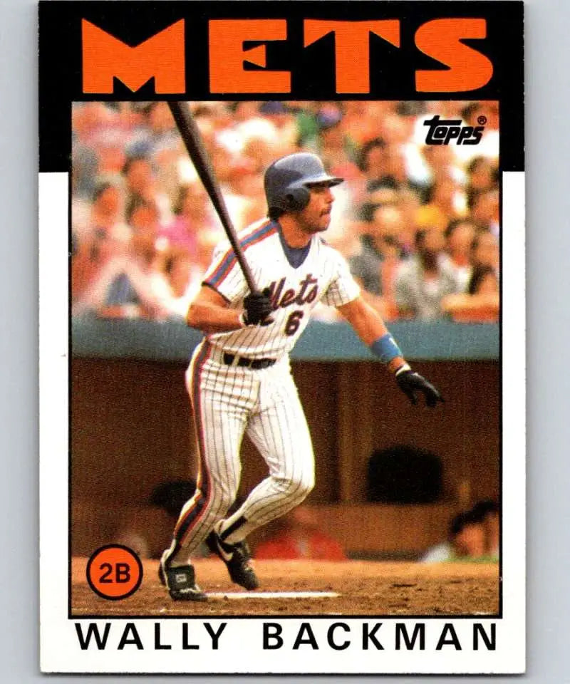 1986 Topps #191 Wally Backman EX Excellent New York Mets Baseball Card - Baseball Card Single