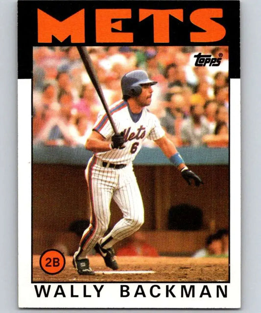 1986 Topps #191 Wally Backman EX Excellent New York Mets Baseball Card - Baseball Card Single