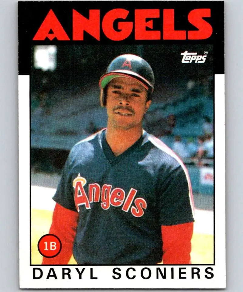 1986 Topps #193 Daryl Sconiers EX Excellent California Angels Baseball Card - Baseball Card Single