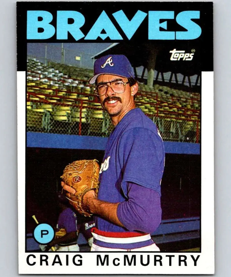 1986 Topps #194 Craig McMurtry EX Excellent Atlanta Braves Baseball Card - Baseball Card Single