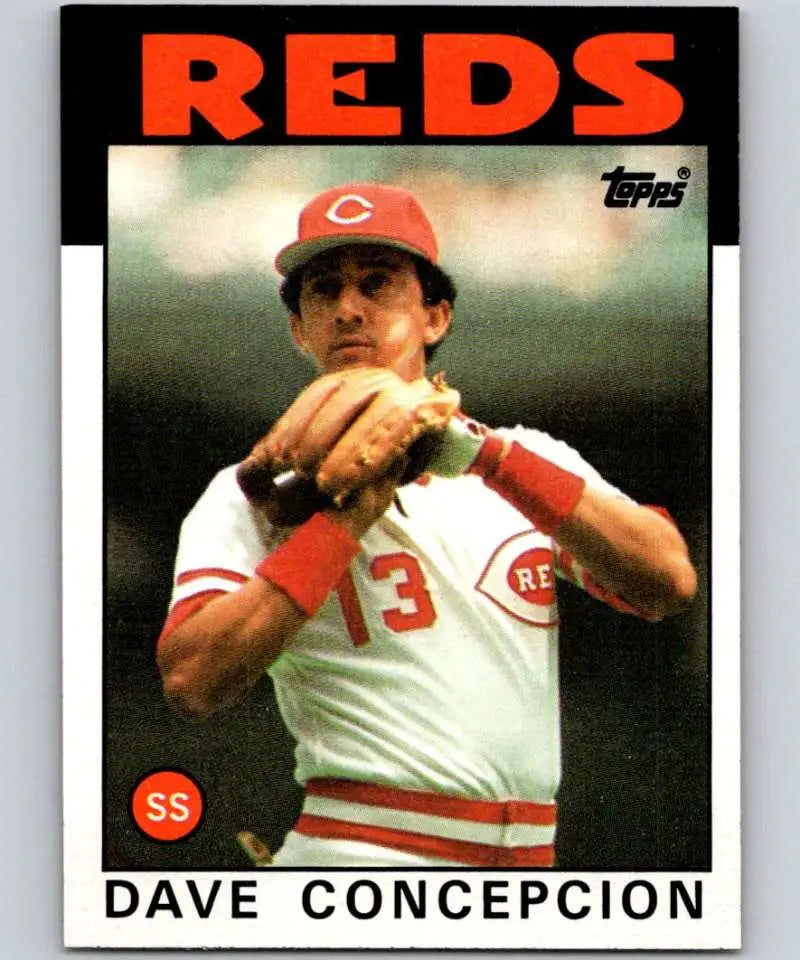 1986 Topps #195 Dave Concepcion EX Excellent Cincinnati Reds Baseball Card - Baseball Card Single