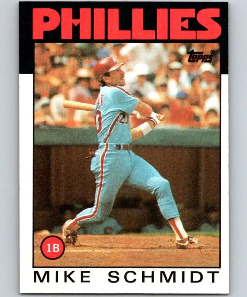 1986 Topps #200 Mike Schmidt EX Excellent Philadelphia Phillies Baseball Card - Baseball Card Single