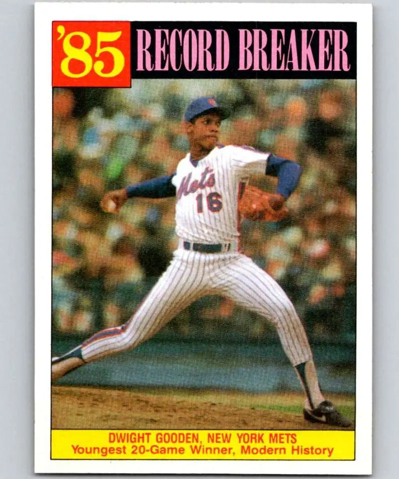 1986 Topps #202 Dwight Gooden EX Excellent New York Mets Baseball Card - Baseball Card Single