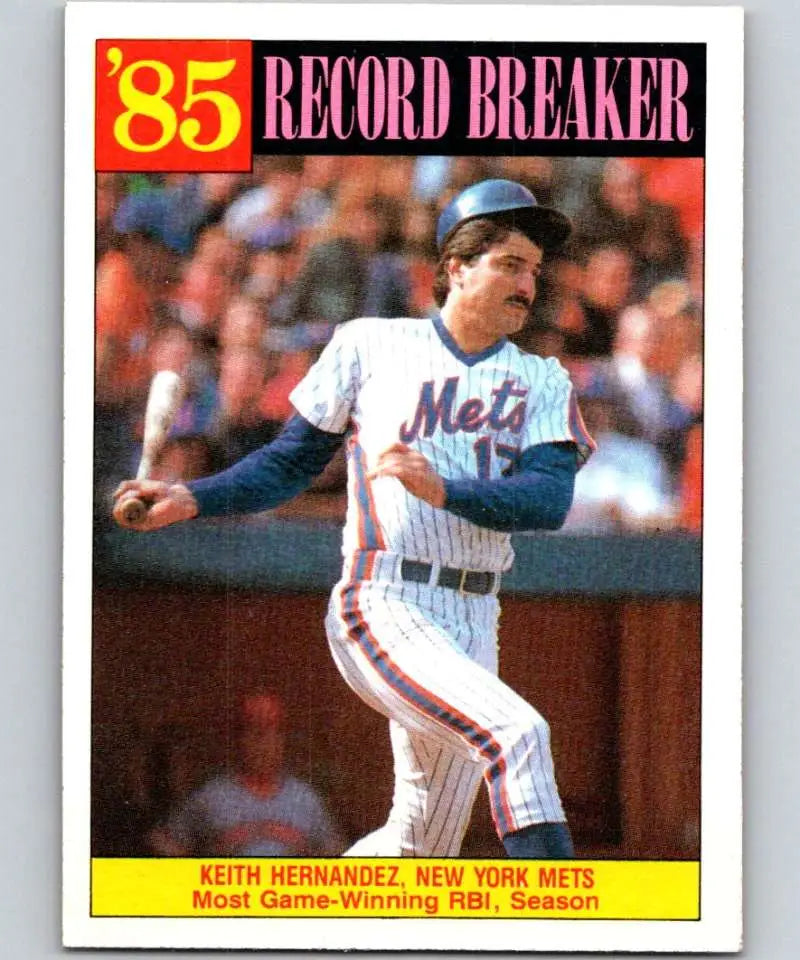 1986 Topps #203 Keith Hernandez EX Excellent New York Mets Baseball Card - Baseball Card Single