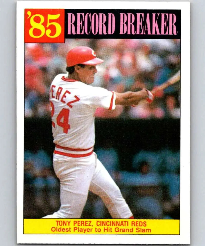 1986 Topps #205 Tony Perez EX Excellent Cincinnati Reds Baseball Card - Baseball Card Single