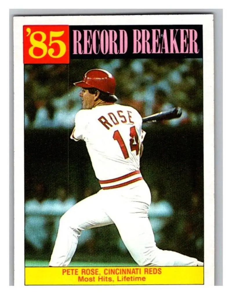 1986 Topps #206 Pete Rose EX Excellent Cincinnati Reds Baseball Card - Baseball Card Single