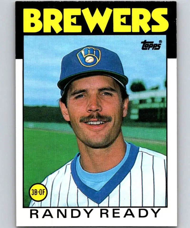 1986 Topps #209 Randy Ready EX Excellent Milwaukee Brewers Baseball Card - Baseball Card Single