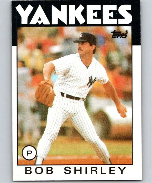 1986 Topps #213 Bob Shirley EX Excellent New York Yankees Baseball Card - Baseball Card Single