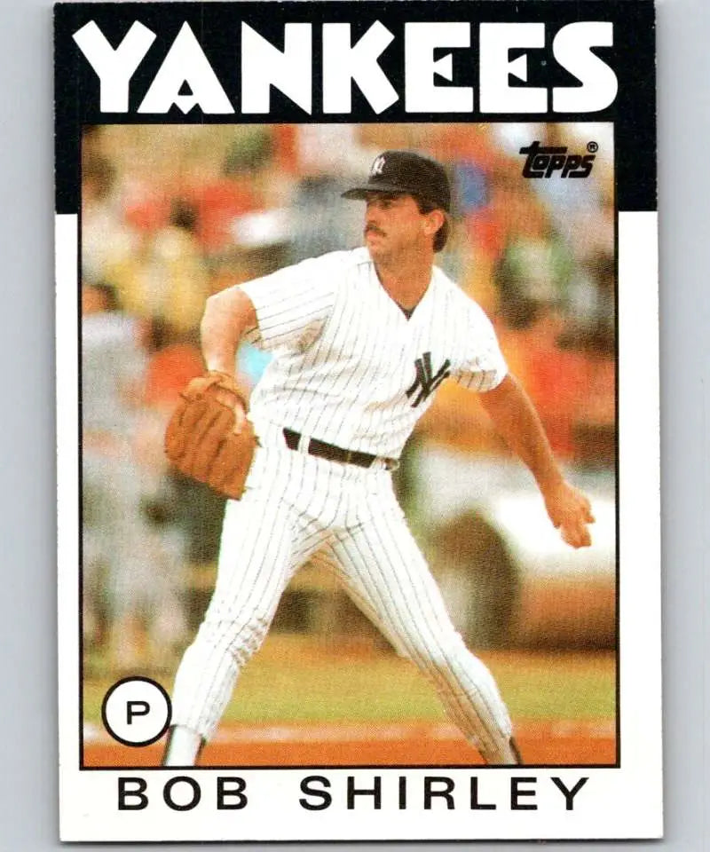 1986 Topps #213 Bob Shirley EX Excellent New York Yankees Baseball Card - Baseball Card Single
