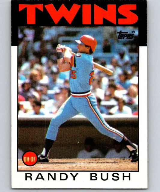 1986 Topps #214 Randy Bush EX Excellent Minnesota Twins Baseball Card - Baseball Card Single