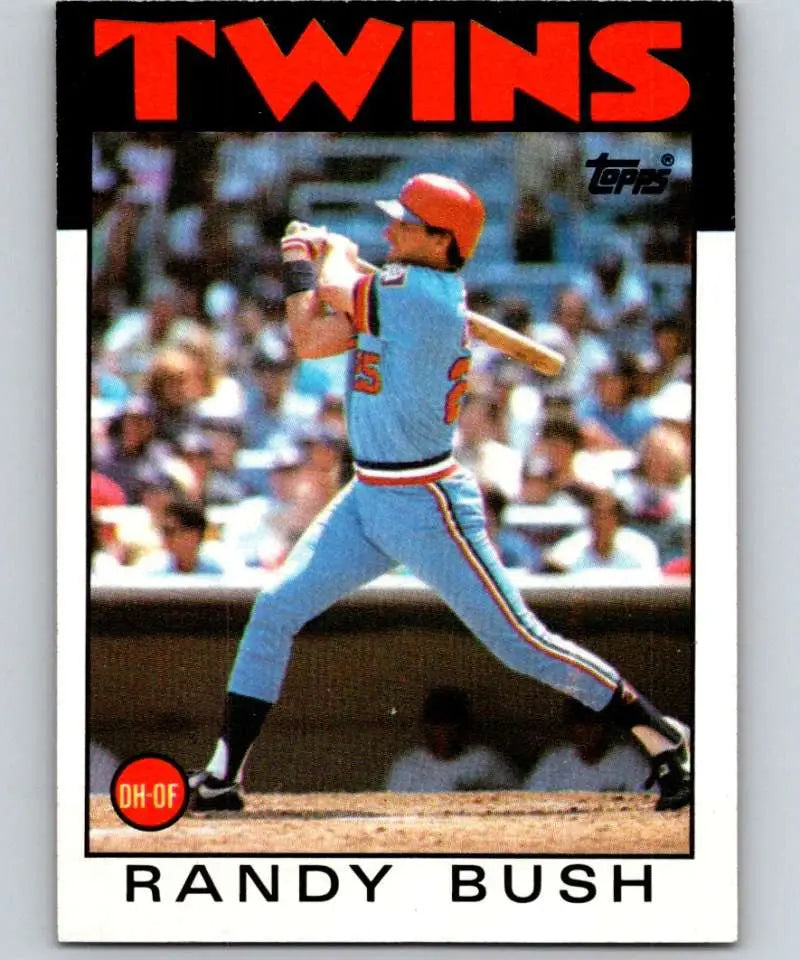 1986 Topps #214 Randy Bush EX Excellent Minnesota Twins Baseball Card - Baseball Card Single
