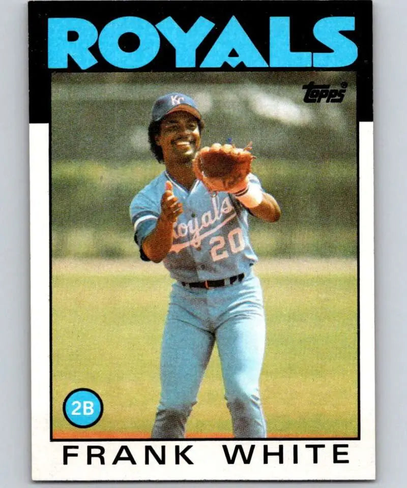 1986 Topps #215 Frank White EX Excellent Kansas City Royals Baseball Card - Baseball Card Single