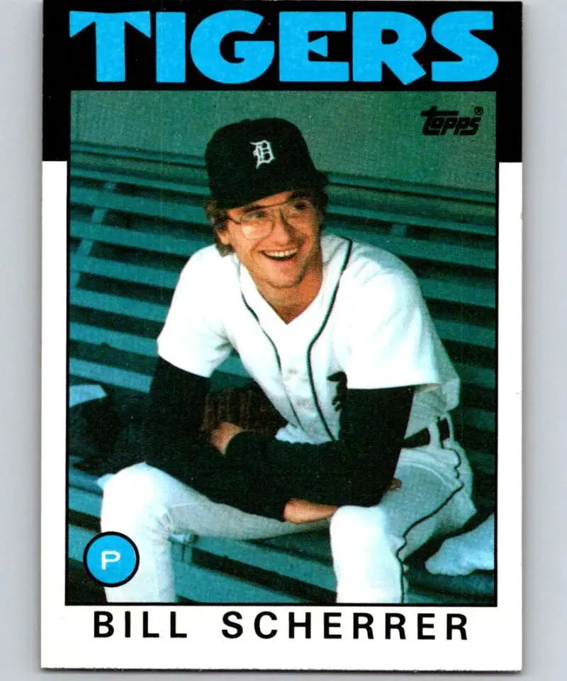 1986 Topps #217 Bill Scherrer EX Excellent Detroit Tigers Baseball Card - Baseball Card Single