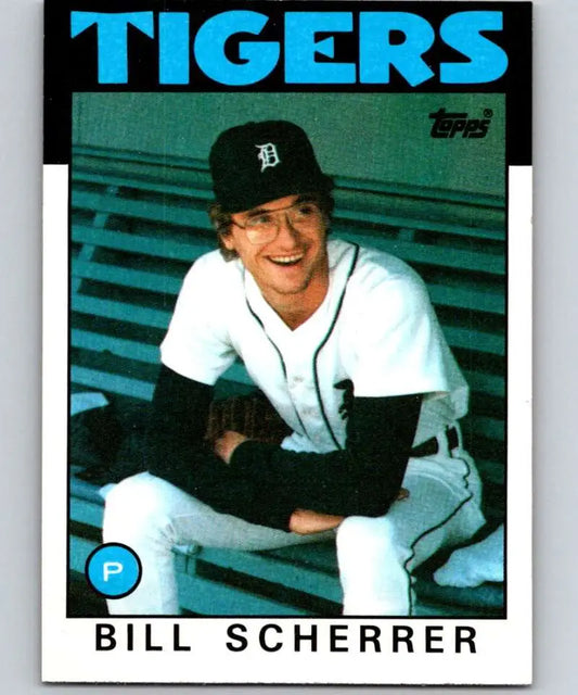 1986 Topps #217 Bill Scherrer EX Excellent Detroit Tigers Baseball Card - Baseball Card Single