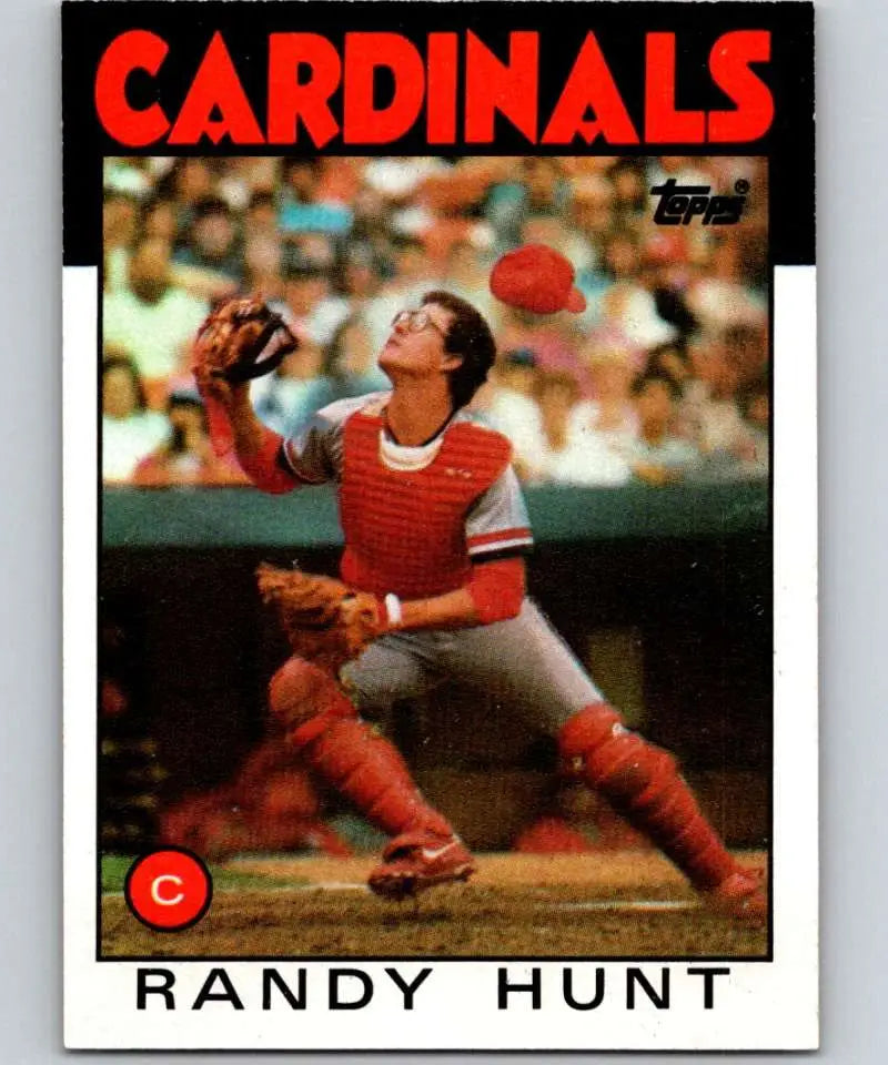 1986 Topps #218 Randy Hunt EX Excellent RC Rookie St. Louis Cardinals Baseball Card - Baseball Card Single