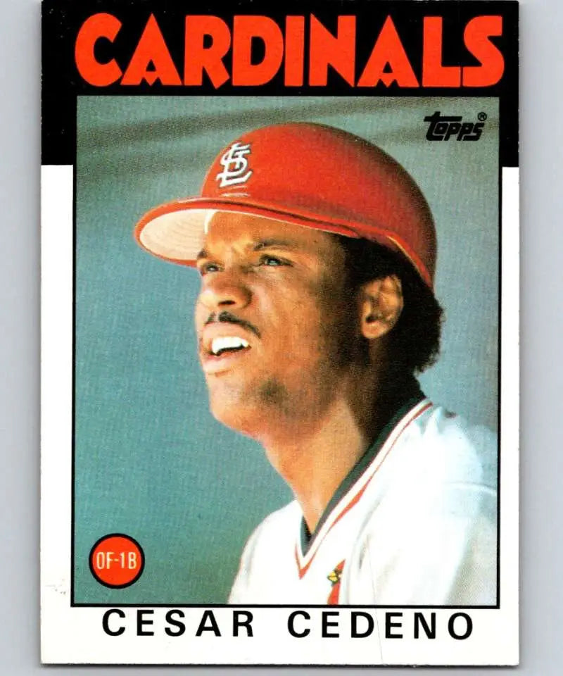 1986 Topps #224 Cesar Cedeno EX Excellent St. Louis Cardinals Baseball Card - Baseball Card Single