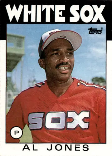 Original gloss 1986 Topps Al Jones baseball card featuring White Sox ID 45946