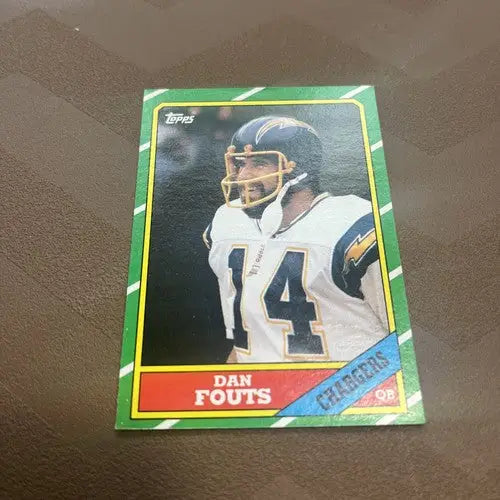 1986 Topps Dan Fouts football trading card, sports trading card collectible
