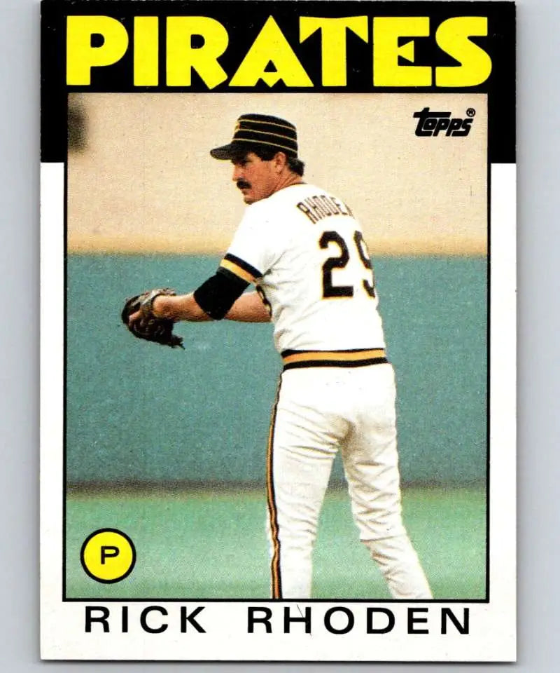 1986 Topps #232 Rick Rhoden EX Excellent Pittsburgh Pirates Baseball Card - Baseball Card Single