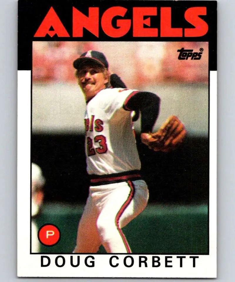 1986 Topps #234 Doug Corbett EX Excellent California Angels Baseball Card - Baseball Card Single