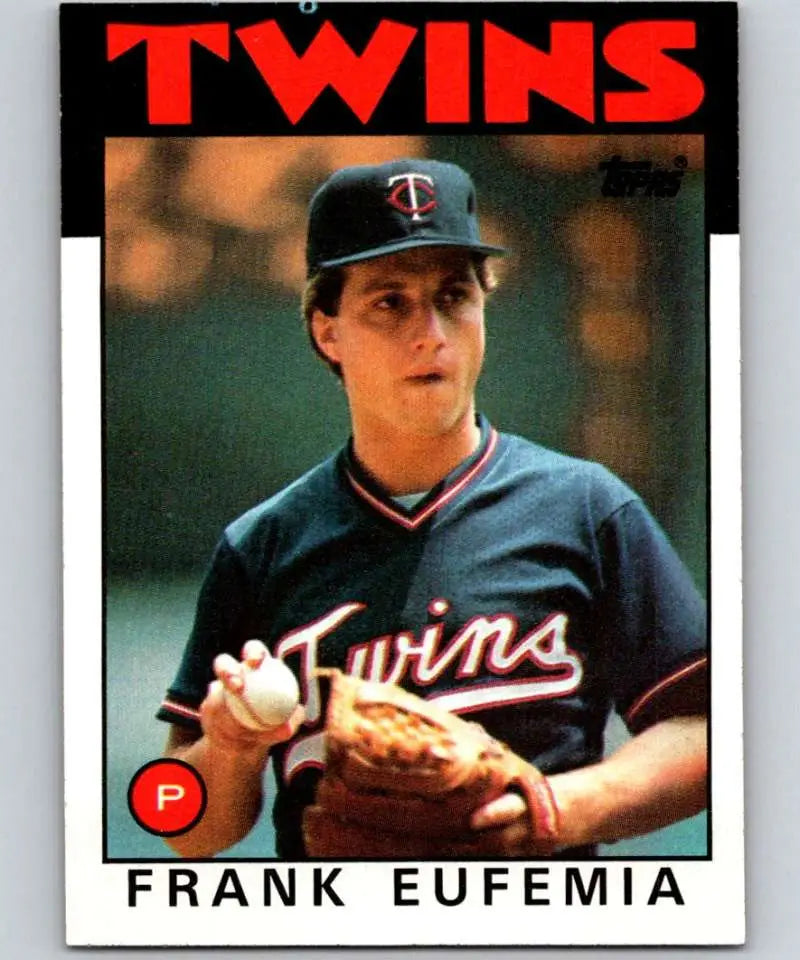 1986 Topps #236 Frank Eufemia EX Excellent RC Rookie Minnesota Twins Baseball Card - Baseball Card Single