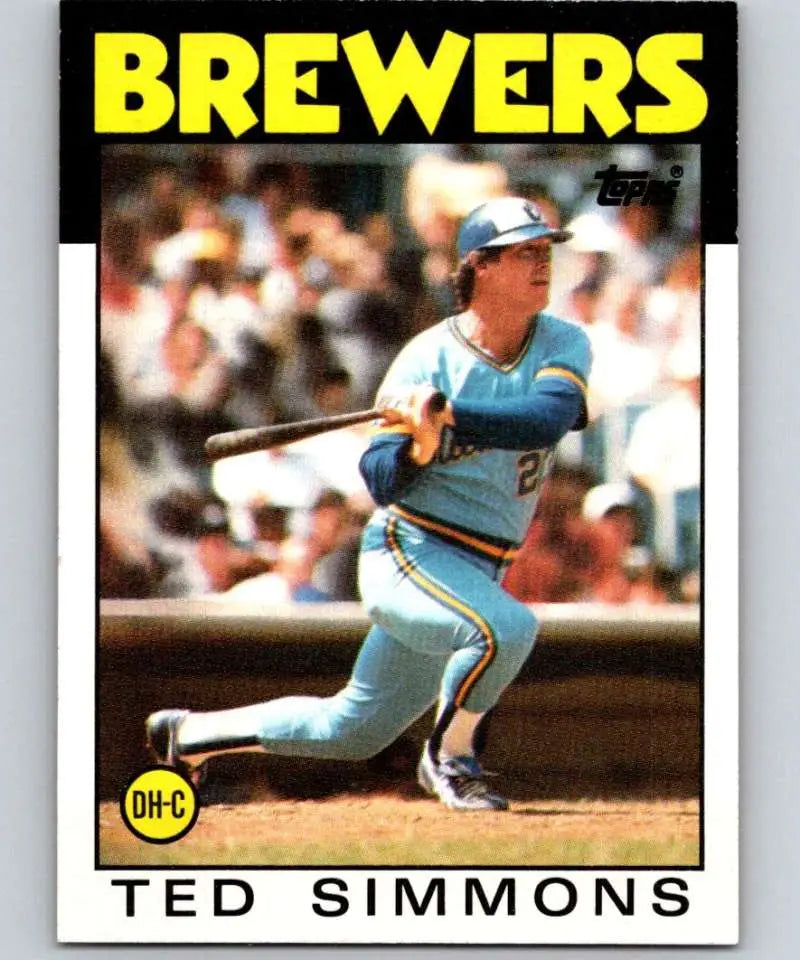 1986 Topps #237 Ted Simmons EX Excellent Milwaukee Brewers Baseball Card - Baseball Card Single