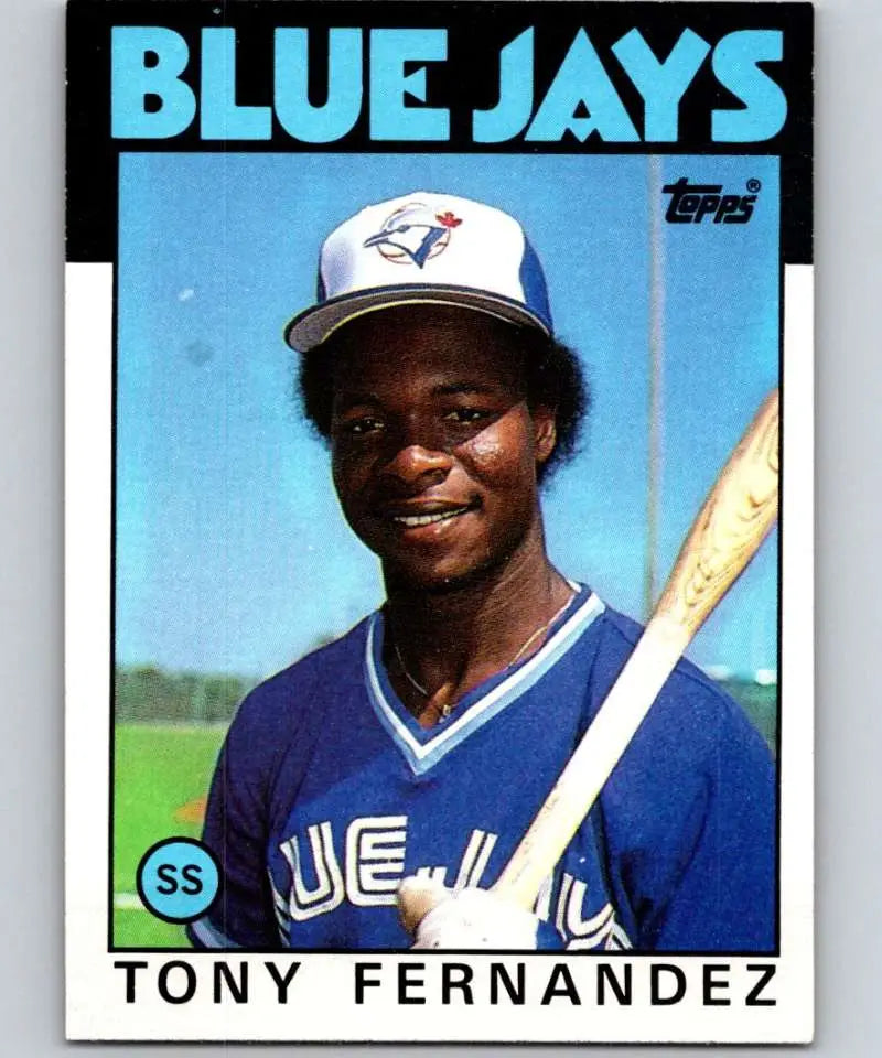 1986 Topps #241 Tony Fernandez EX Excellent Toronto Blue Jays Baseball Card - Baseball Card Single