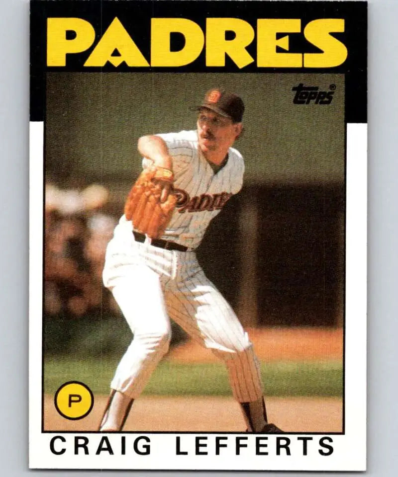 1986 Topps #244 Craig Lefferts EX Excellent San Diego Padres Baseball Card - Baseball Card Single