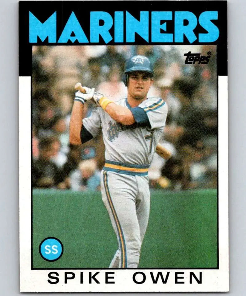 1986 Topps #248 Spike Owen EX Excellent Seattle Mariners Baseball Card - Baseball Card Single