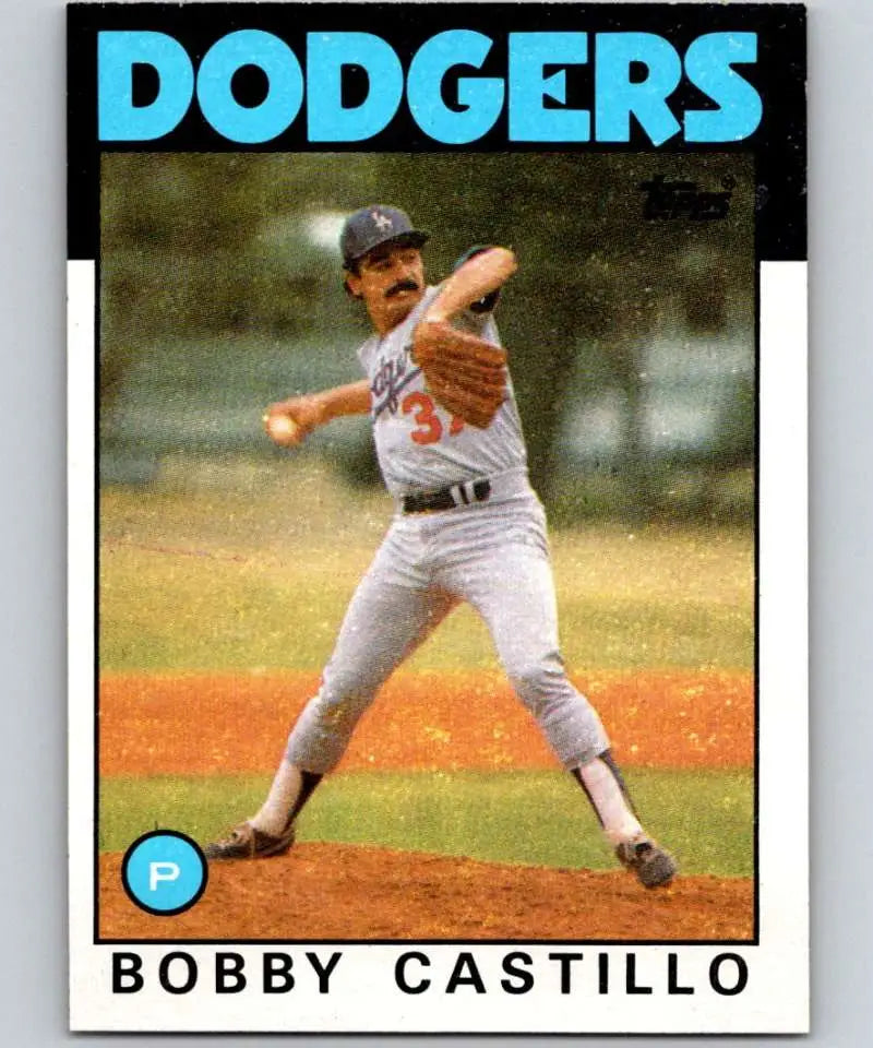 1986 Topps #252 Bobby Castillo EX Excellent Los Angeles Dodgers Baseball Card - Baseball Card Single