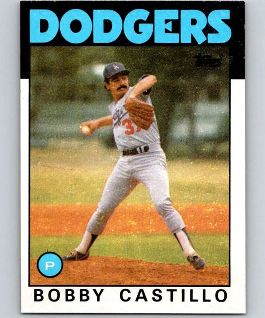 1986 Topps #252 Bobby Castillo EX Excellent Los Angeles Dodgers Baseball Card - Baseball Card Single