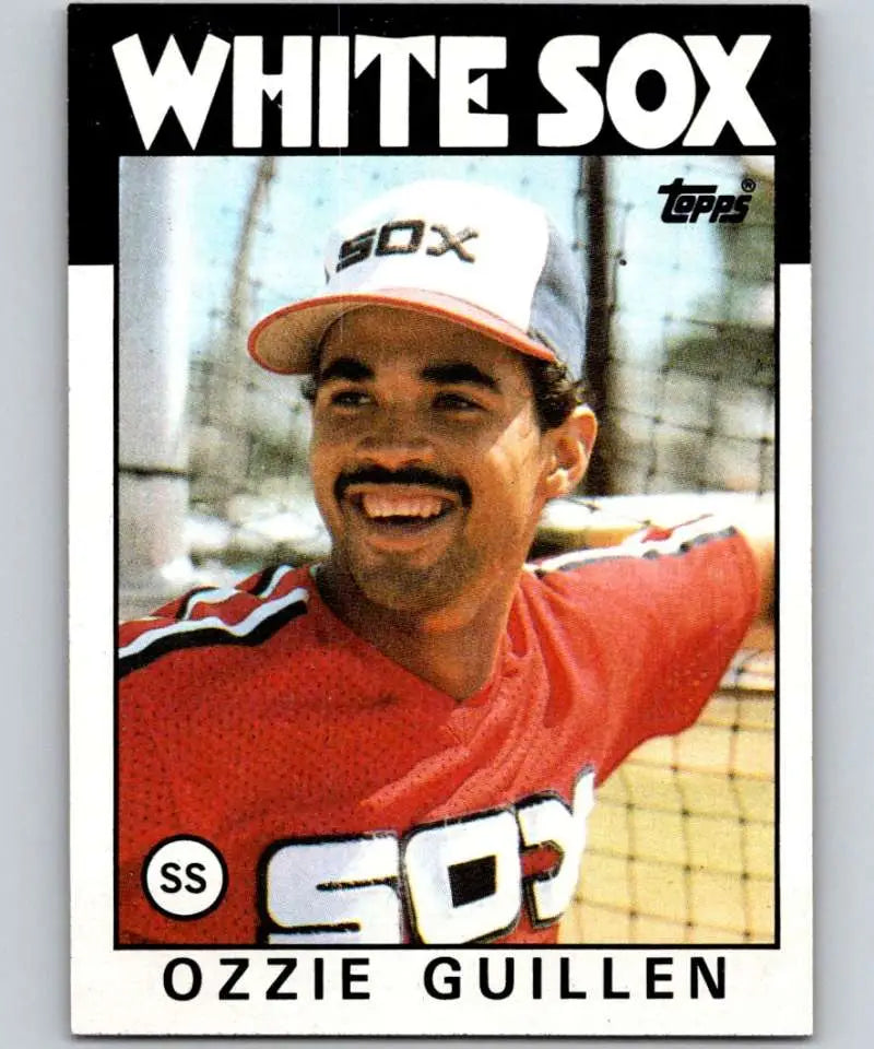 1986 Topps #254 Ozzie Guillen EX Excellent RC Rookie Chicago White Sox Baseball Card - Baseball Card Single