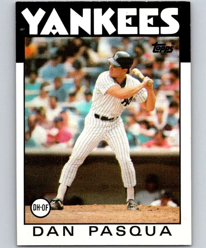 1986 Topps #259 Dan Pasqua EX Excellent New York Yankees Baseball Card - Baseball Card Single