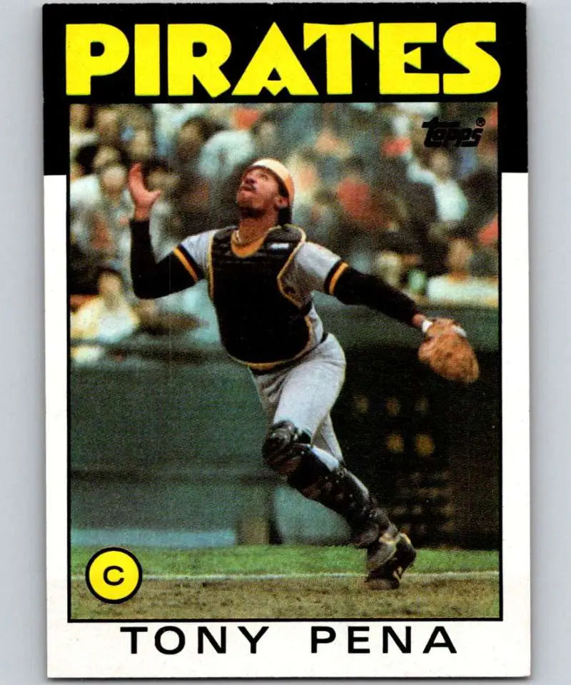1986 Topps #260 Tony Pena EX Excellent Pittsburgh Pirates Baseball Card - Baseball Card Single