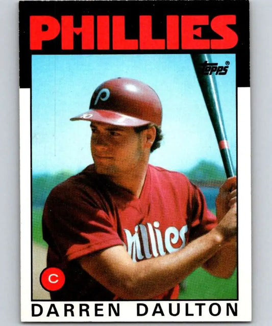 1986 Topps #264 Darren Daulton EX Excellent RC Rookie Philadelphia Phillies Baseball Card - Baseball Card Single