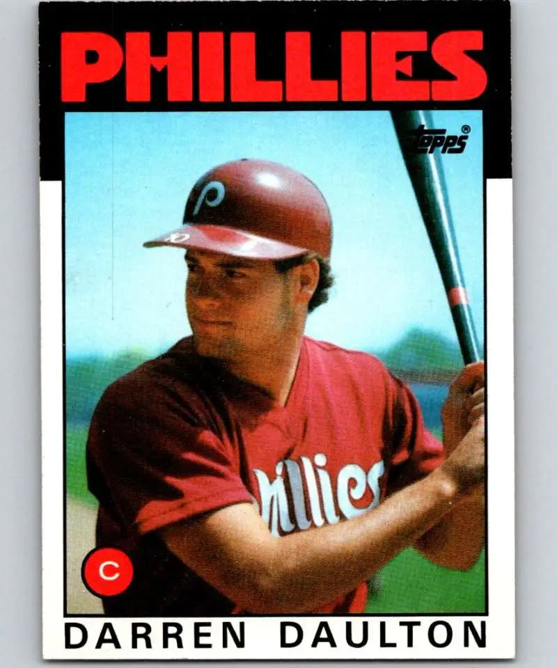 1986 Topps #264 Darren Daulton EX Excellent RC Rookie Philadelphia Phillies Baseball Card - Baseball Card Single