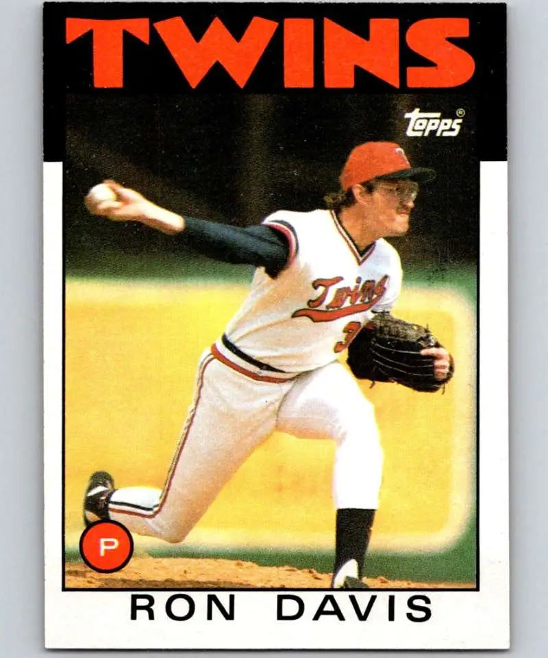 1986 Topps #265 Ron Davis EX Excellent Minnesota Twins Baseball Card - Baseball Card Single