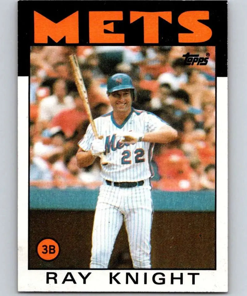 1986 Topps #27 Ray Knight EX Excellent New York Mets Baseball Card - Baseball Card Single