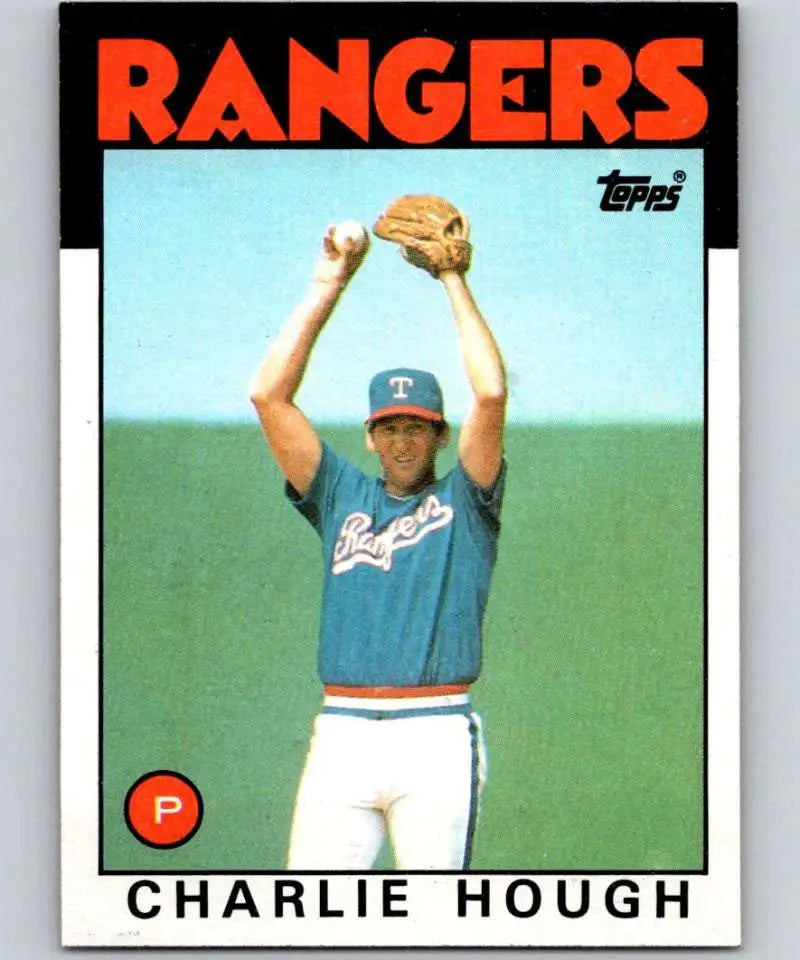 1986 Topps #275 Charlie Hough EX Excellent Texas Rangers Baseball Card - Baseball Card Single