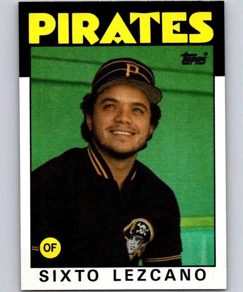 1986 Topps #278 Sixto Lezcano EX Excellent Pittsburgh Pirates Baseball Card - Baseball Card Single