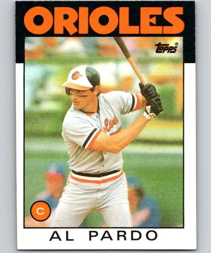 1986 Topps #279 Al Pardo EX Excellent RC Rookie Baltimore Orioles Baseball Card - Baseball Card Single