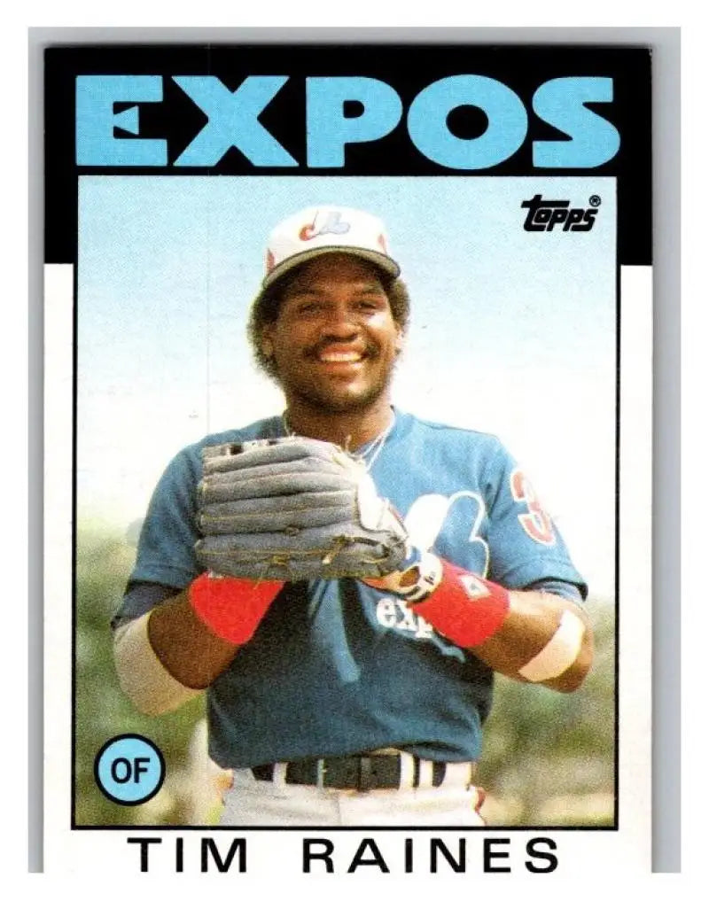 1986 Topps #280 Tim Raines EX Excellent Montreal Expos Baseball Card - Baseball Card Single